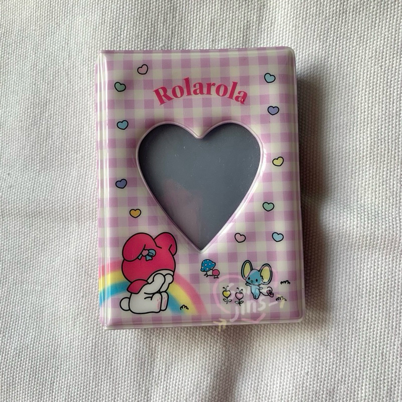 My melody x rolarola collect book kolbuk kpop jpop purple preloved checkered photocard sanrio offici