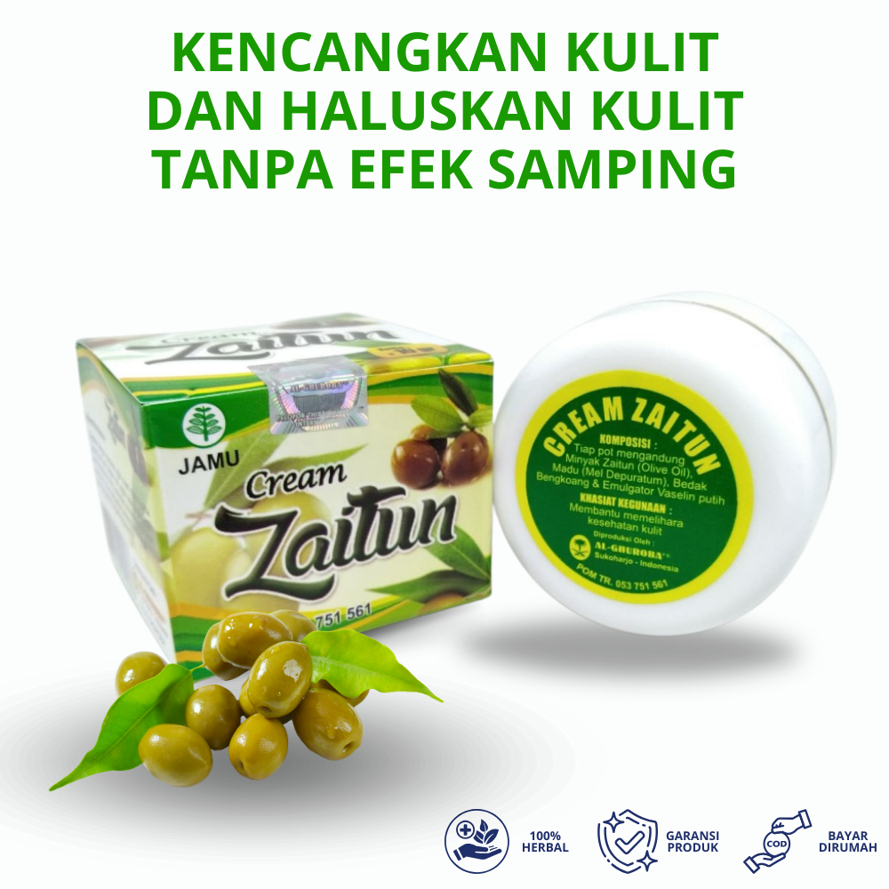 CREAM ZAITUN AL GHUROBA CREAM WAJAH HERBAL BPOM 10 GR | Cream Zaitun | Cream Zaitun Original