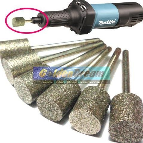 Mata Die Grinder Diamond Silinder 10mm Gerinda Mini Burr Bit Silindris