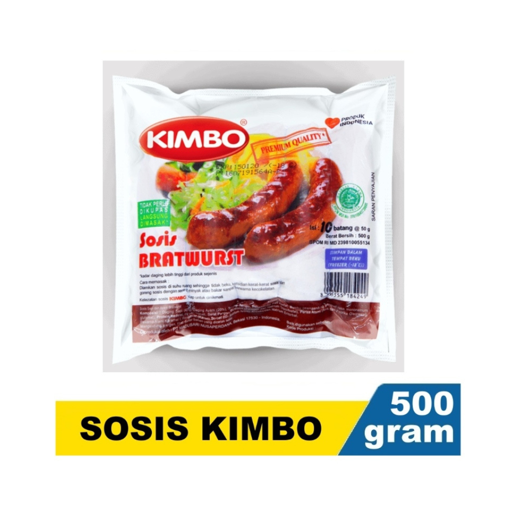 

Kimbo Sosis Sapi Bratwurst isi 10 500 Gram