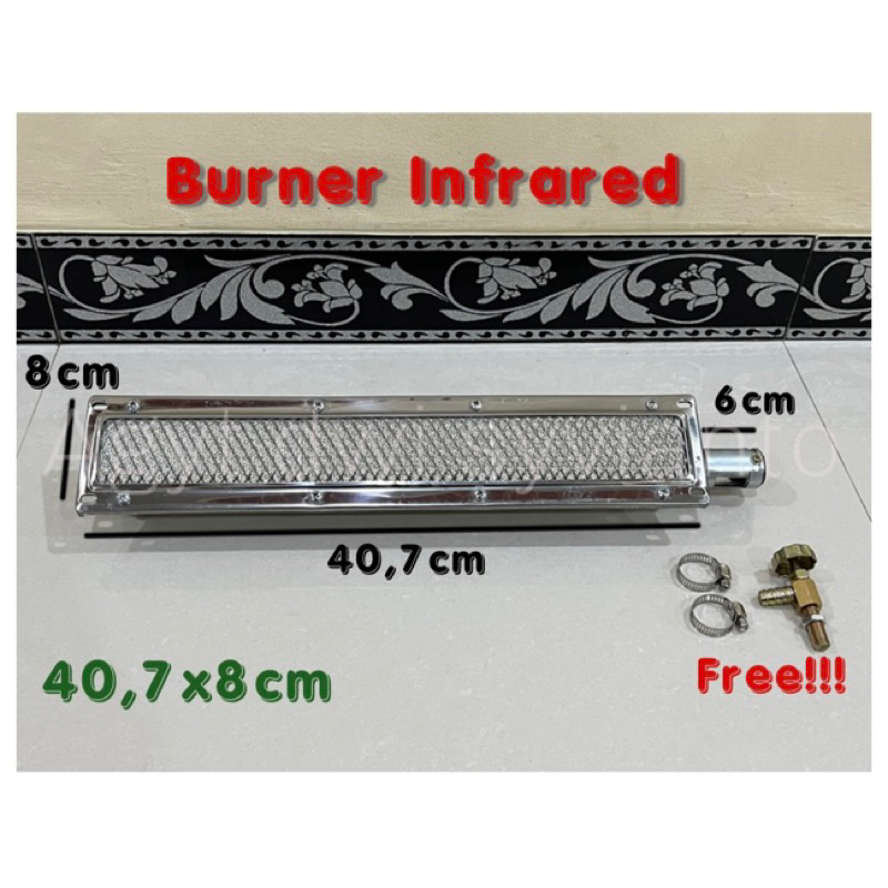 Burner Infrared Kompor Stove keramik Ceramic Infrared Gas LPG Burner 40,7x8cm