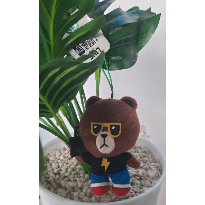 Ganci Boneka Brown Line New Tag Original Limited