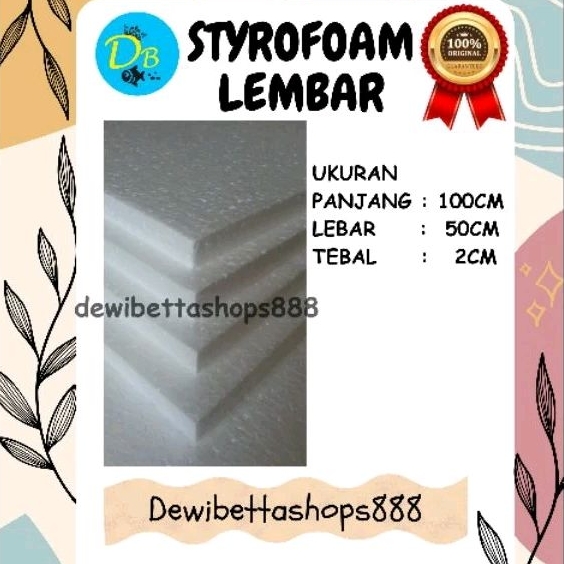 

STYROFOAM GABUS LEMBAR PANJANG 100 CM x 50CM x TEBAL 2 CM