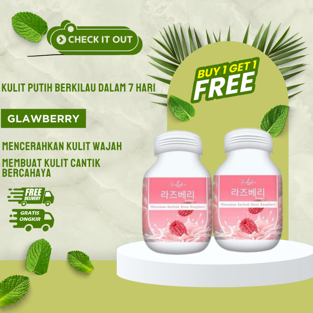 BELI 1 GRATIS 1Glawberry Collagen | Pemutih Colagen By Glawfyskin ORIGINAL BPOM