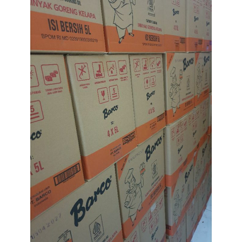 

Barco Minyak Goreng Kelapa 5 liter Perkardus isi 4 Jèrican