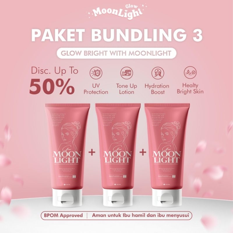 [BEST DEAL 12.12  SALE 200K ONLY GET 3 PCS] 2in1 Body Serum and Body Lotion MoonLight Glow