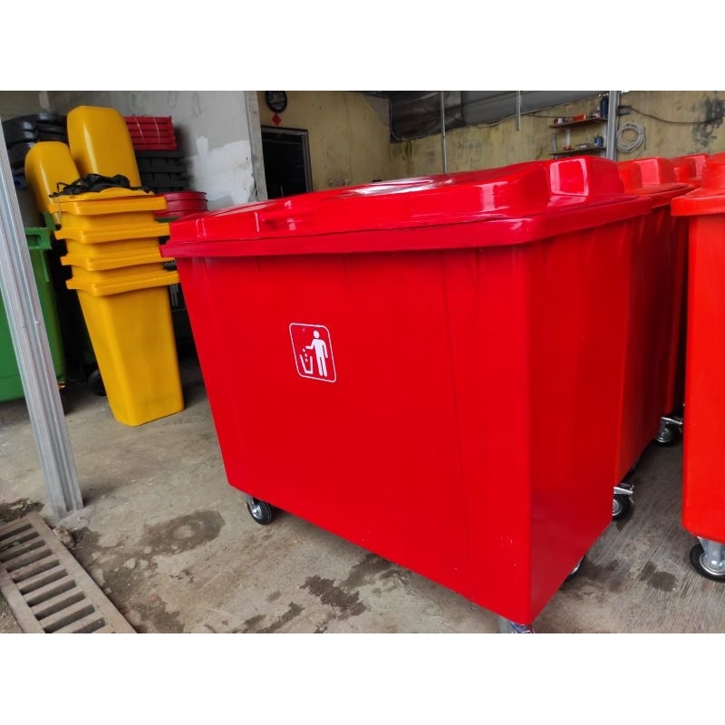 TEMPAT SAMPAH BESAR/BAK SAMPAH BESAR 660 LITER RODA