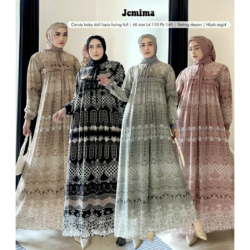 Jemima Set Hijab/pusat gamis/fashion muslim