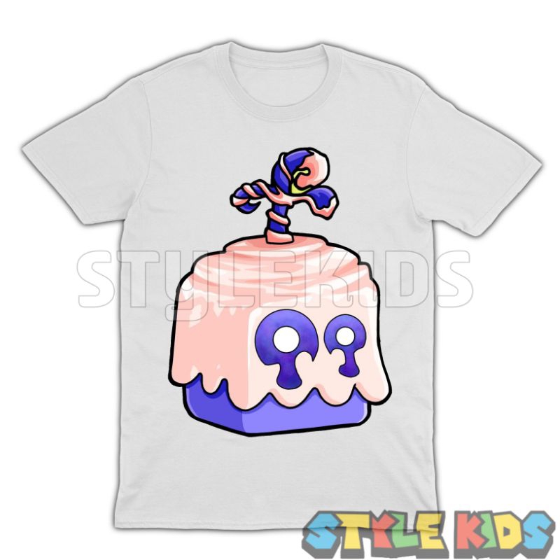 (BISA COD) FREE NAMA Kaos Anak Laki laki Perempuan Logo Roblox Fruits Dough T-shirt Anak Laki laki P