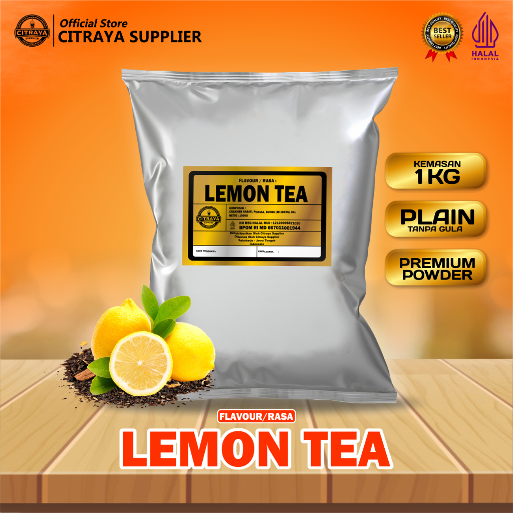 

BUBUK MINUMAN CITRAYA POWDER RASA LEMON TEA / BUBUK CITRAYA POWDER RASA LEMON TEA / SERBUK MINUMAN LEMON TEA