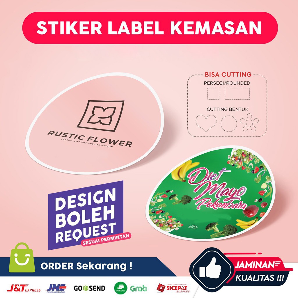 

Baru Stiker Label Makanan Minuman Produk Kemasan Print & Cut