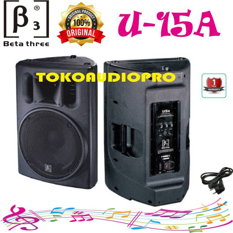 Speaker Beta 3 U15A 15 Inch Speaker Aktif Original Beta Three