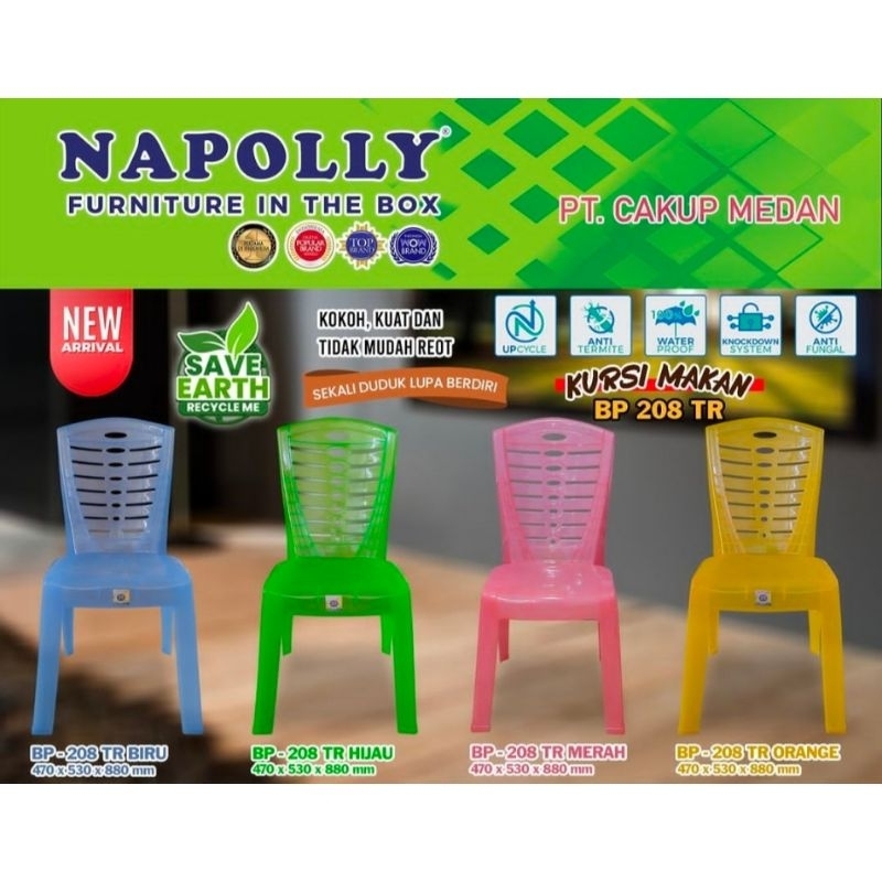 Kursi Plastik Merk Napolly BP 208 TR