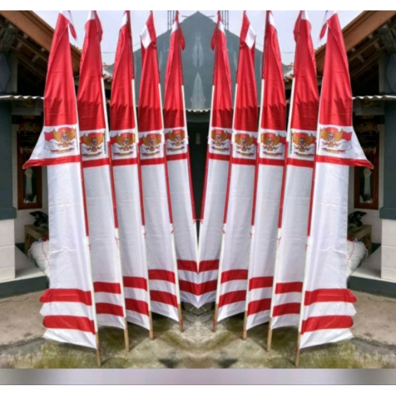 Bendera merah putih umbul umbul Bandir Jumbo Warna Warni