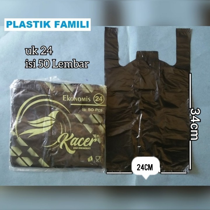 hd kantong kresek plastik hitam KACER ekonomis uk 24