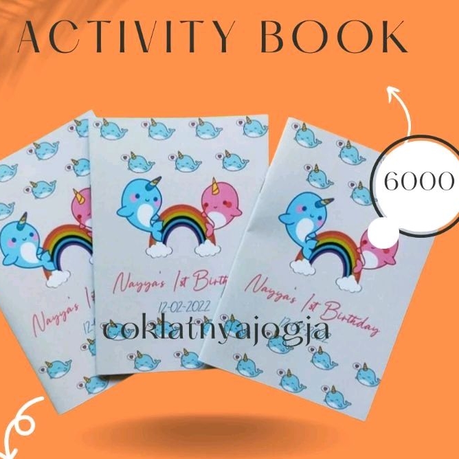 

(PO 13hari, MIN.order 20pcs) Birthday Souvenir Activity Book Tema Dolphin