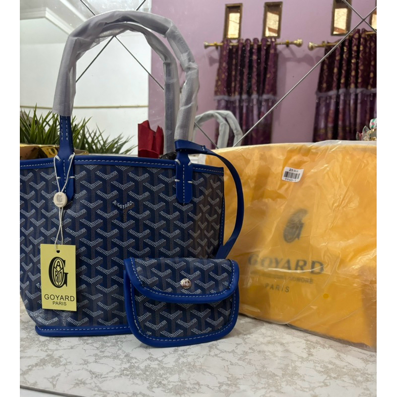 Goyard Anjou Tote Mini Blue