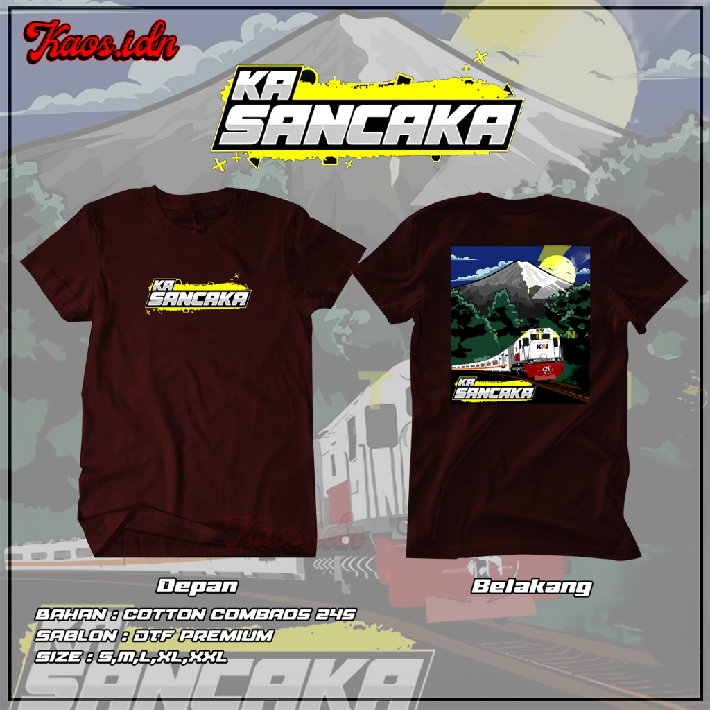 [Bisa COD] Kaos KAI Original Merchandise | Kaos Katun 24s Asli | Baju KA SANCAKA Viral | Baju Distro