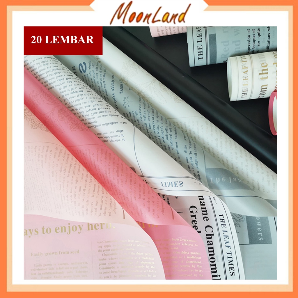 

20 lembar Kertas buket bunga Cellophane Motif Koran KB6041