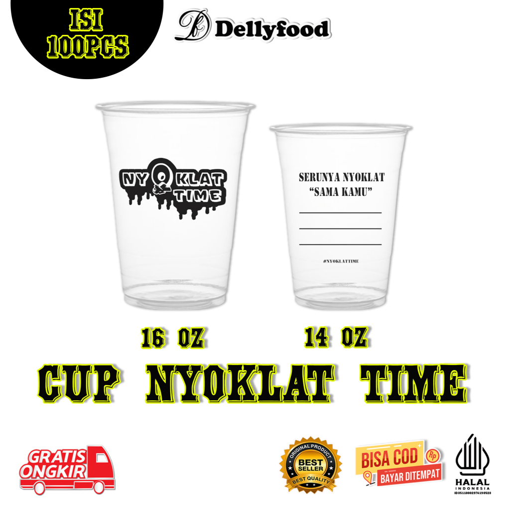 Cup Datar Nyoklat Time 100pcs