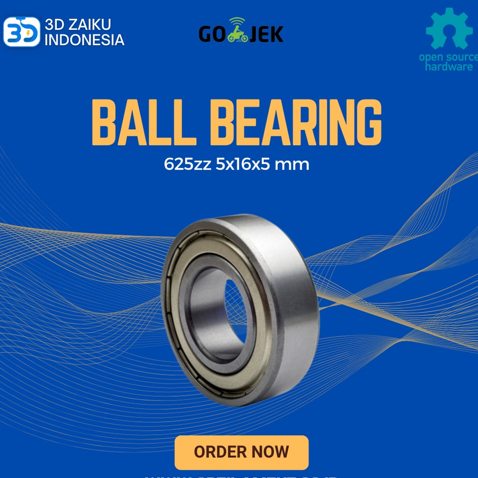 Ball Bearing 625zz 625z Miniatur 5x16x5mm Steel
