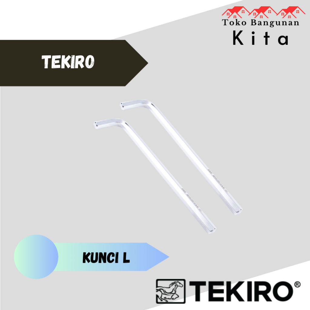 Kunci L Panjang Tekiro Satuan 2.5MM - 17MM - 8MM