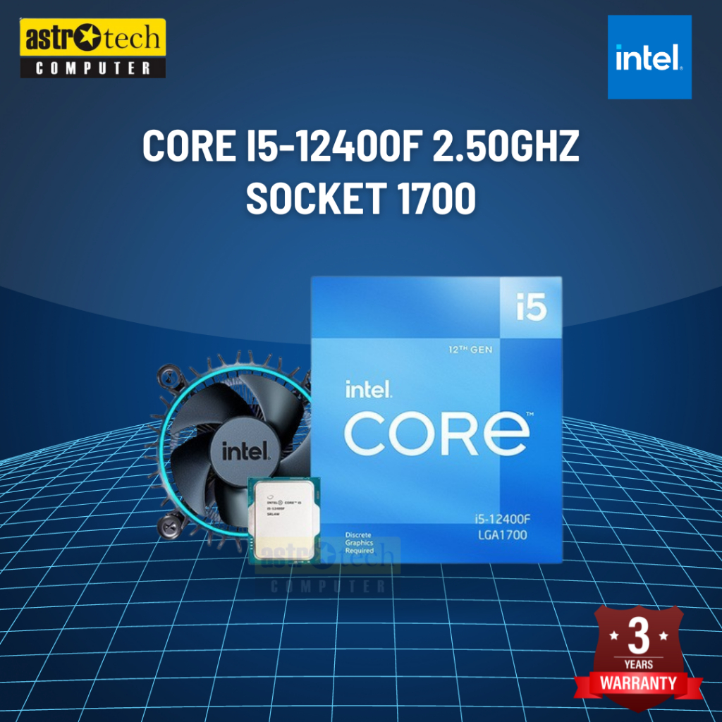 Processor Intel Core I5-12400F i5 12400F Box 2.5GHz LGA1700 - Intel I5 12400F