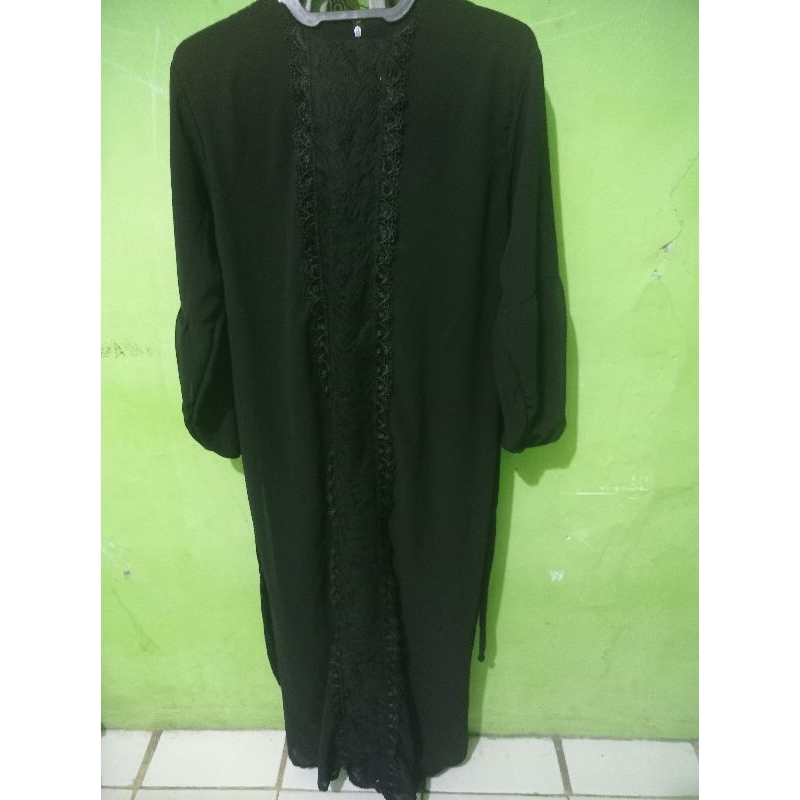 gamis jumbo premium hitam polos