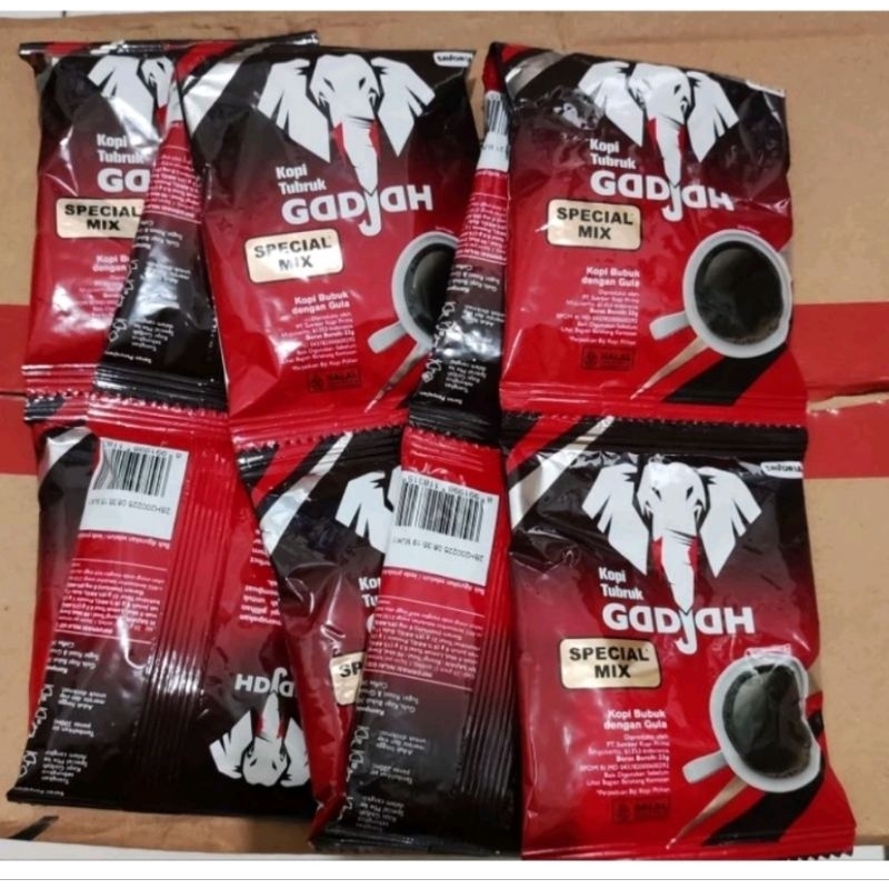 

KOPI TUBRUK GADJAH SPECIAL MIX Kemasan :- 1 RENCENG ISI 10 SACHET @23GR