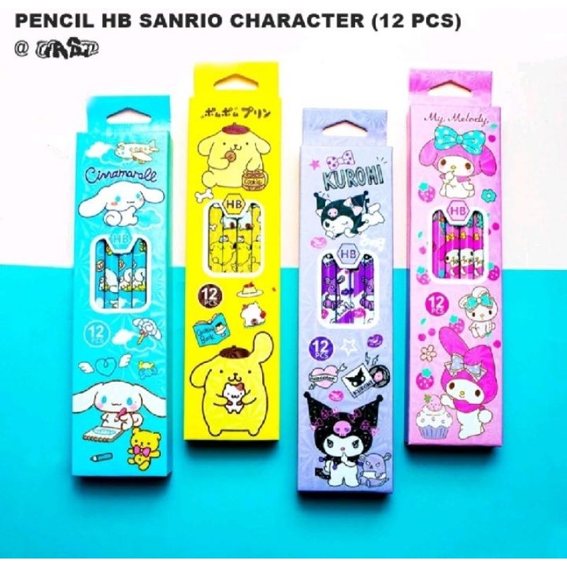 

Pensil 2B HB Karakter SANRIO / Pensil Komputer Motif KUROMI, CHINAMONROLL , MY MELODY Isi 12 pcs