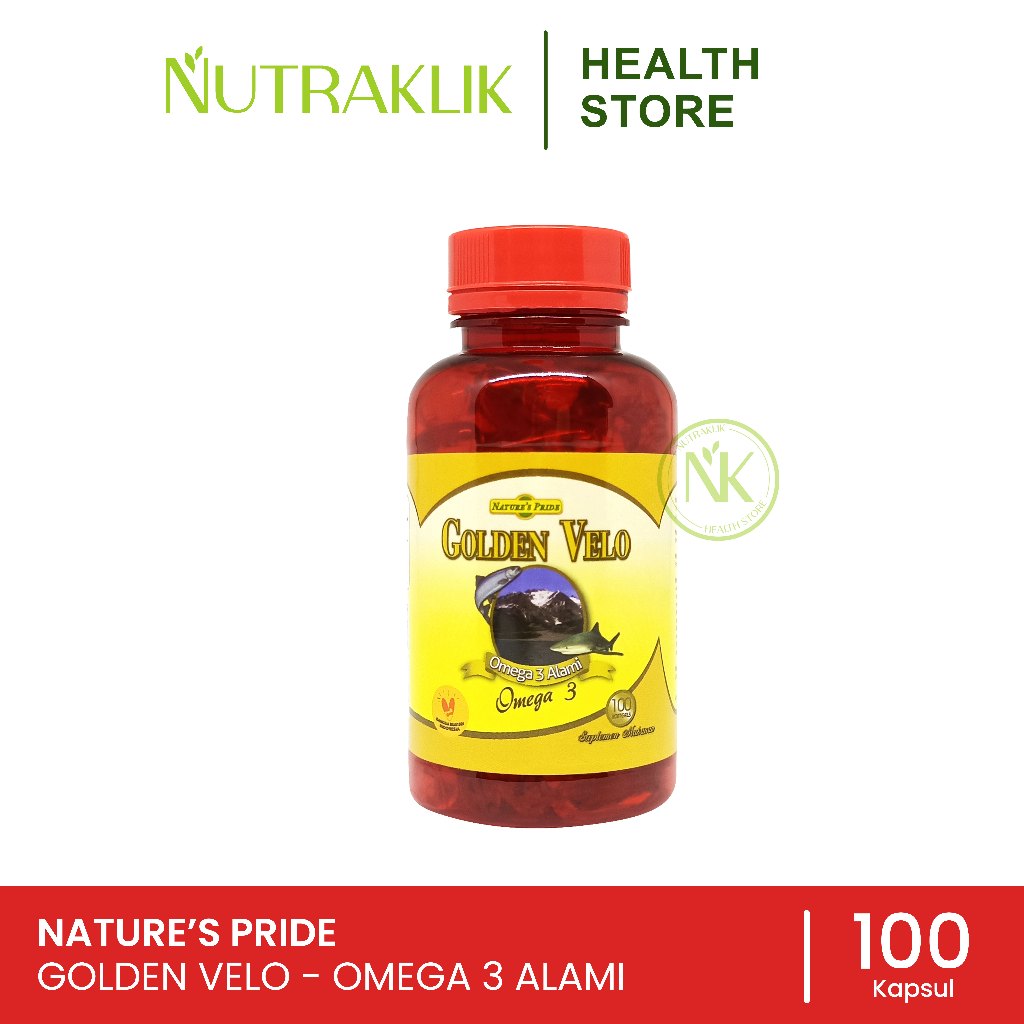 Minyak Ikan BPOM HALAL Nature's Pride - Golden Velo Omega 3 Alami