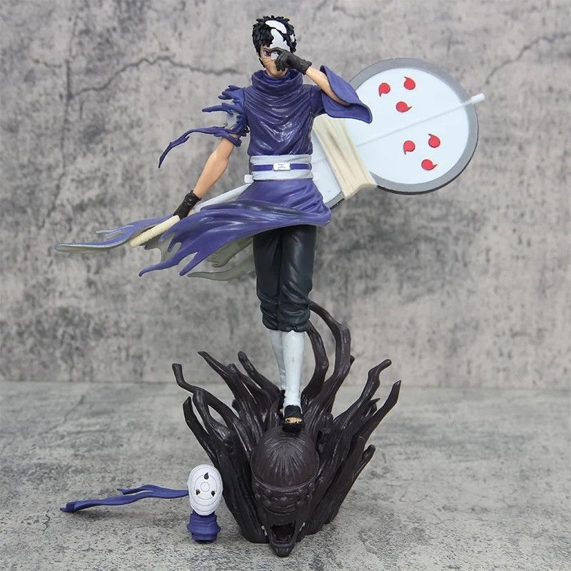 28 cm Action figure naruto akatsuki uchiha obito anime mainan pvc