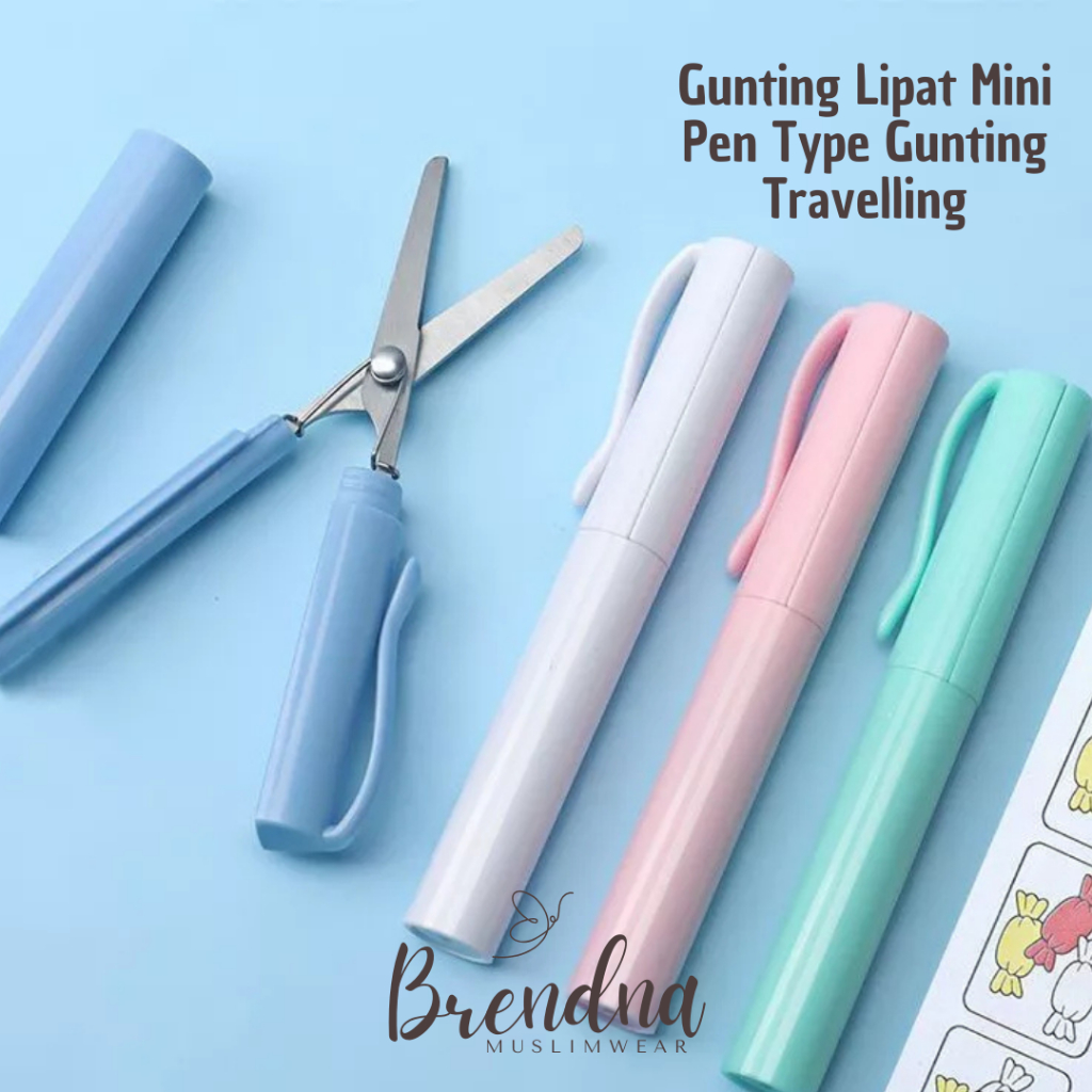 

Gunting Lipat Mini Pen Type Gunting Travelling Organizer Perlengkapan Umroh Haji by Brendna