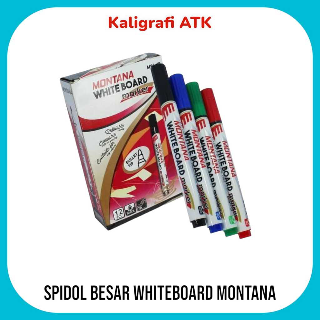 

Spidol Besar Whiteboard Montana bisa dihapus