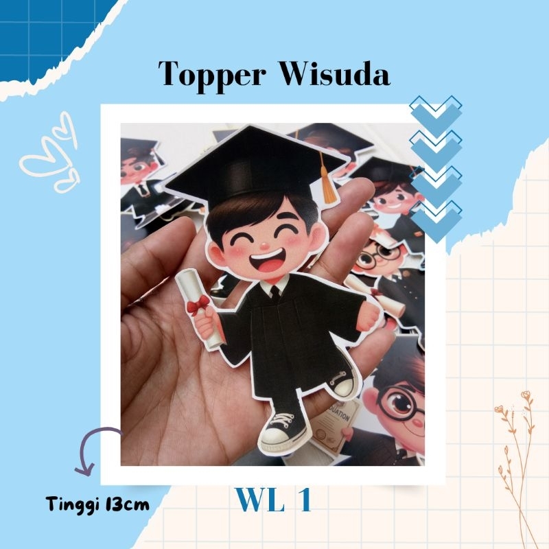 Toper buket / toper wisuda anak laki