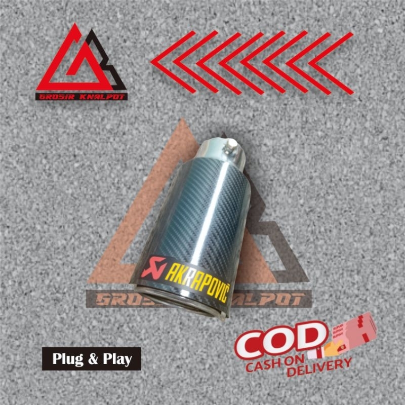 Tailpipe/knalpot mobil carboon variasi tanpa suara PNP
