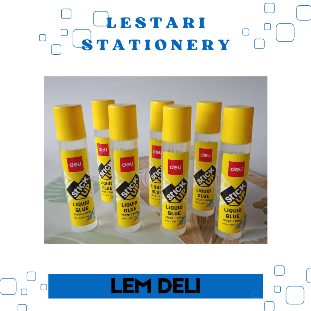 

Deli Lem Cair, Glue Deli,Liquid Glue Lem cair Deli 50ML Lestari Stationery