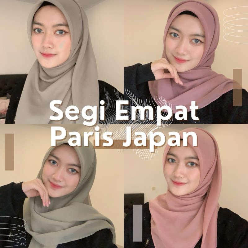 ZEFA HIJAB - Hijab Segi Empat Paris Japan ( Segi Empat Bahan Paris Japan )