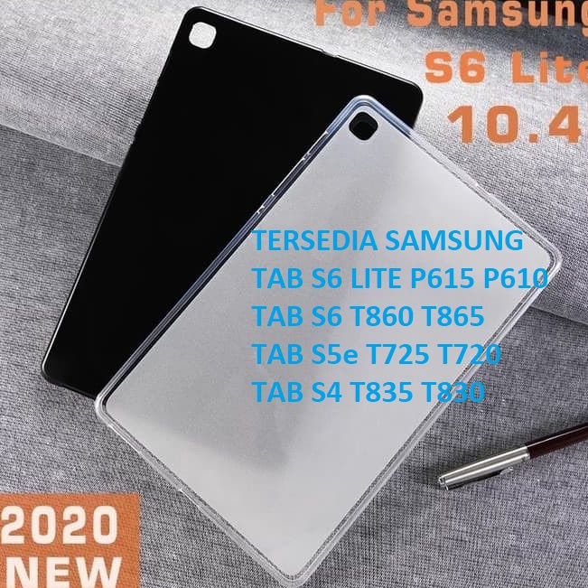 LV Silikon SAMSUNG TAB S6 LITE 22 P615 P61  S6 T865 T86  S5e T725 T72  S4 T835 T83 Softcase Ultrathin TPU Jelly Tablet TPU Case Cover Anti Kuning Jamur Anti Jamur Clear Lembut