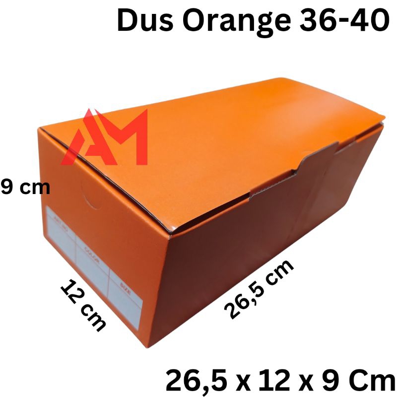 

KARDUS BOX DUS SEPATU 26,5x12x9 CM ORANGE 36-40