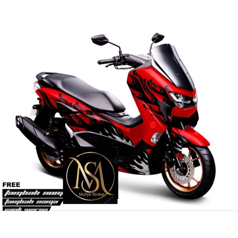 stiker decal nmax new 2020 full body variasi motif api tribal