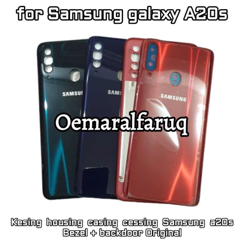 Kesing housing casing cessing Samsung a20s Bezel + backdoor Original