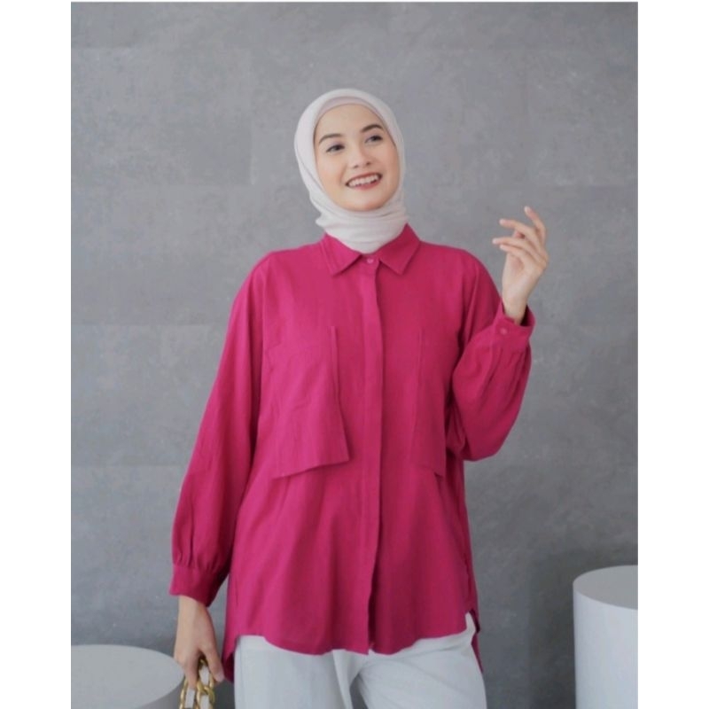 kemeja lengan balon jumbo