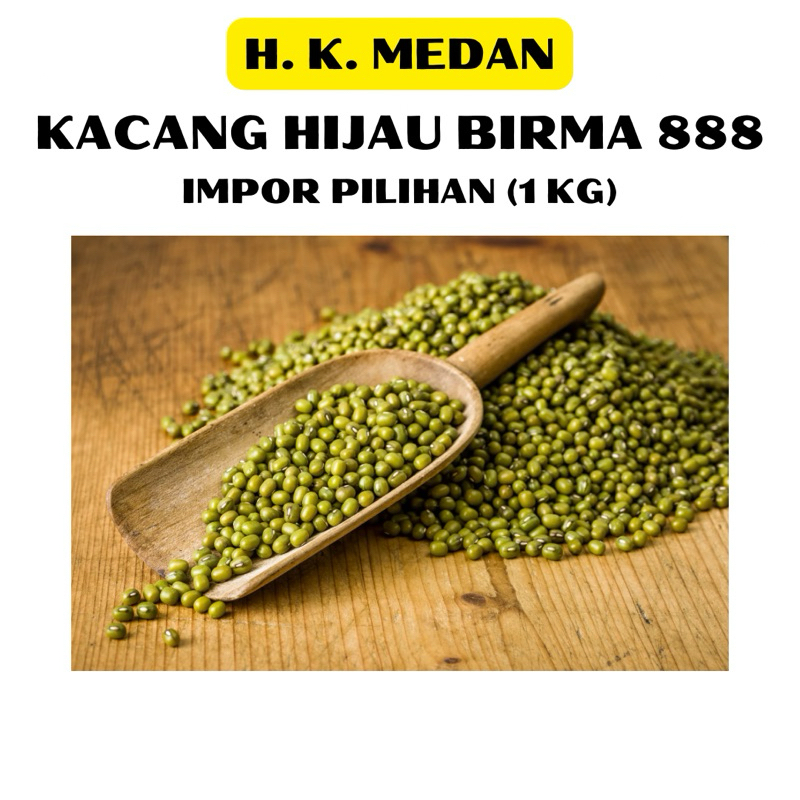 

KACANG HIJAU / IJO BIRMA 888. KUALITAS PREMIUM. (1 KG 1000 GRAM) [HK MEDAN]