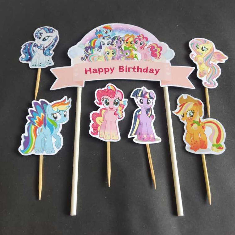 topper kuda pony / little pony hiasan kue ulang tahun
