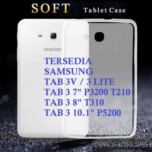 TN Silikon SAMSUNG TAB 3V 3 V LITE T111 T11 T116  3 7 P32 T21 T211  3 8 T31 T315  3 11 P52 Softcase Ultrathin TPU Jelly Tablet TPU Case Cover Anti Kuning Jamur