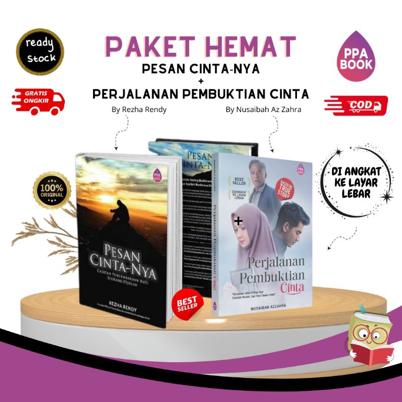 bundle buku pesan cinta-Nya by rezha rendy | perjalanan pembuktian cinta by nusaibah azzahra origina