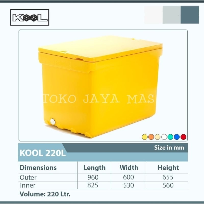 Coolbox / Cooler Box Kool 220 Liter Termos Es kotak ikan minuman es crystal