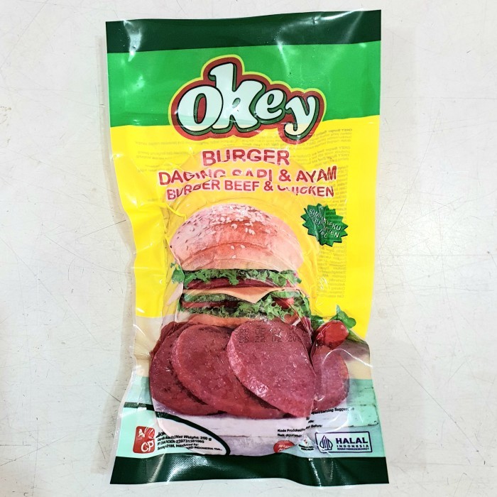 

OKEY BEEF & CHICKEN BURGER 250 GR • DAGING BURGER