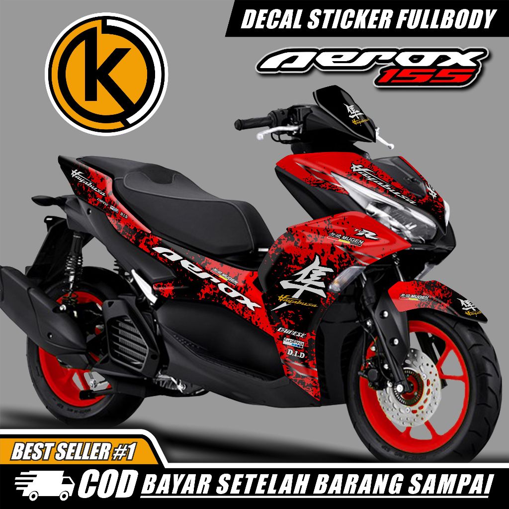 Sticker Decal AEROX NEW ABS Striping Fullbody AEROX NEW ABS Hayabusa